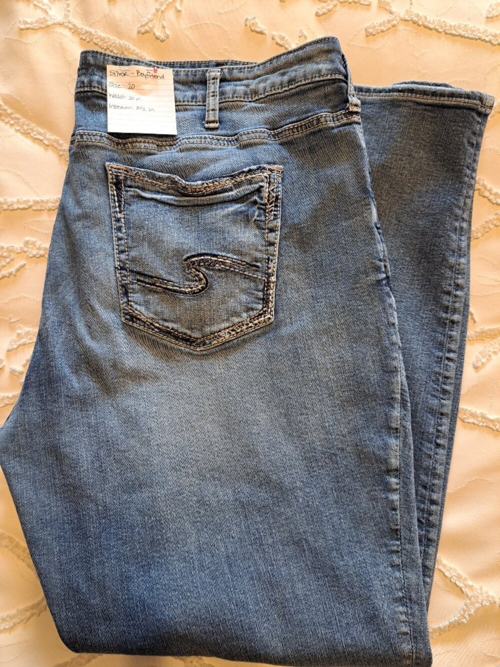 Silver Boyfriend Jeans